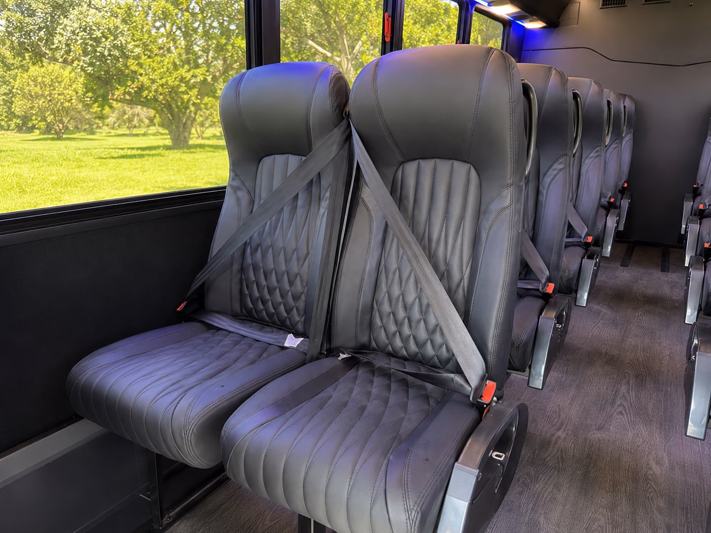 upland 18 passenger minibus inside