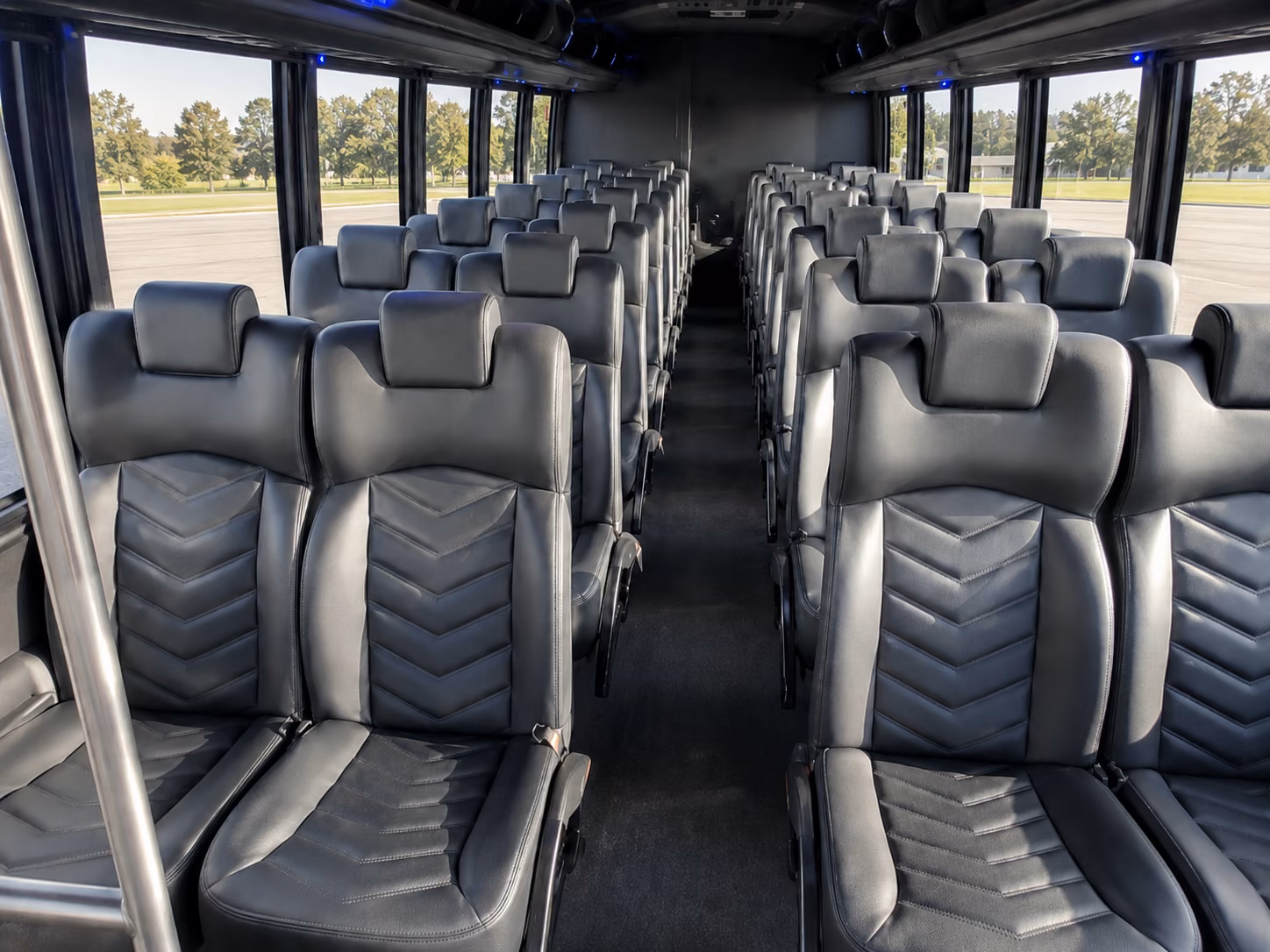 upland 20 passenger minibus inside