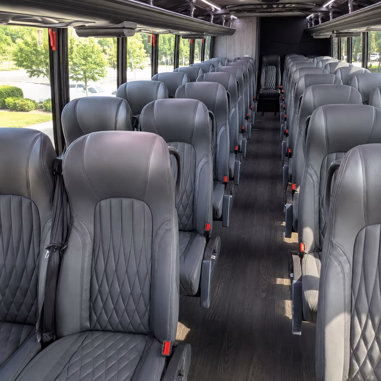 upland 28 passenger minibus inside