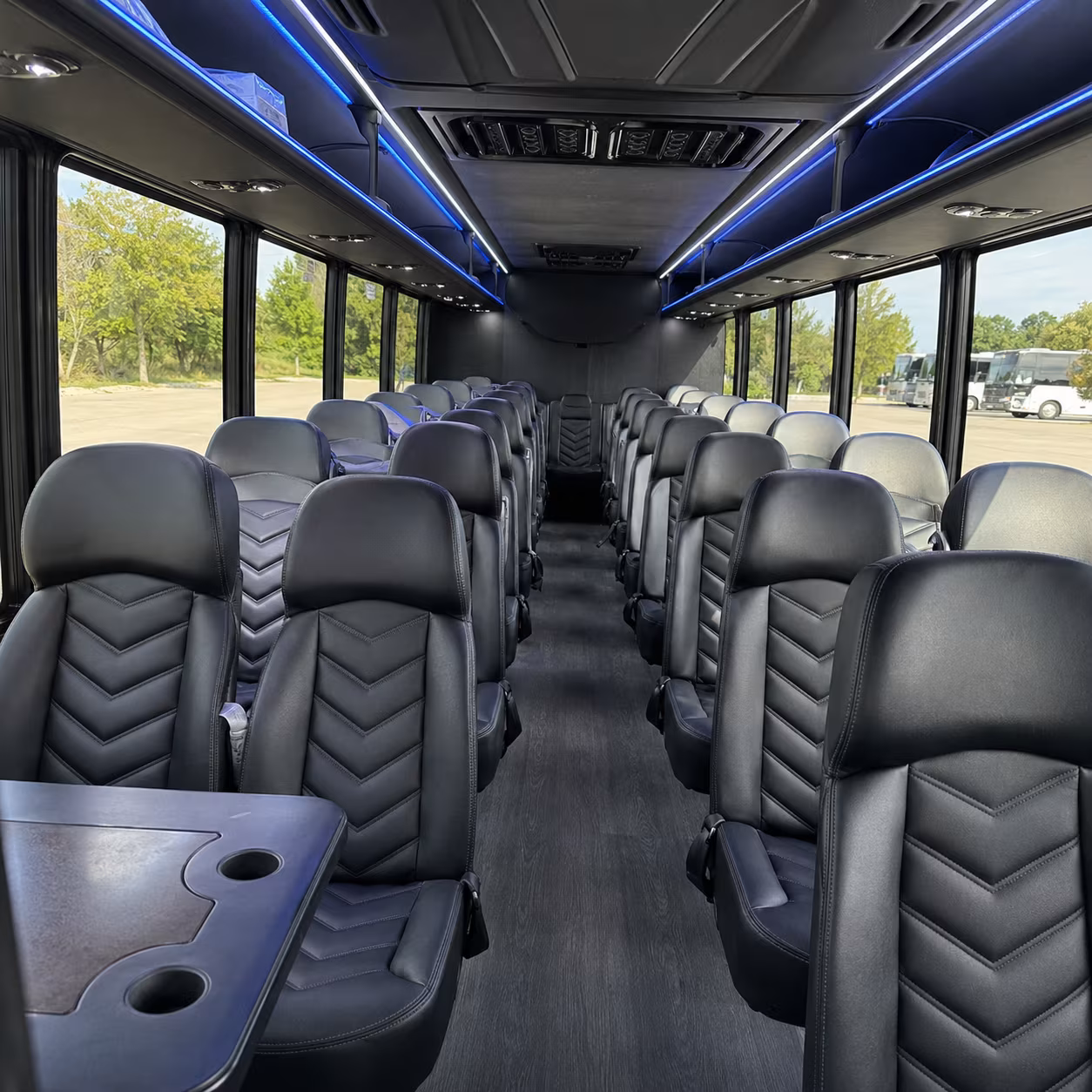 upland 35 passenger minibus inside