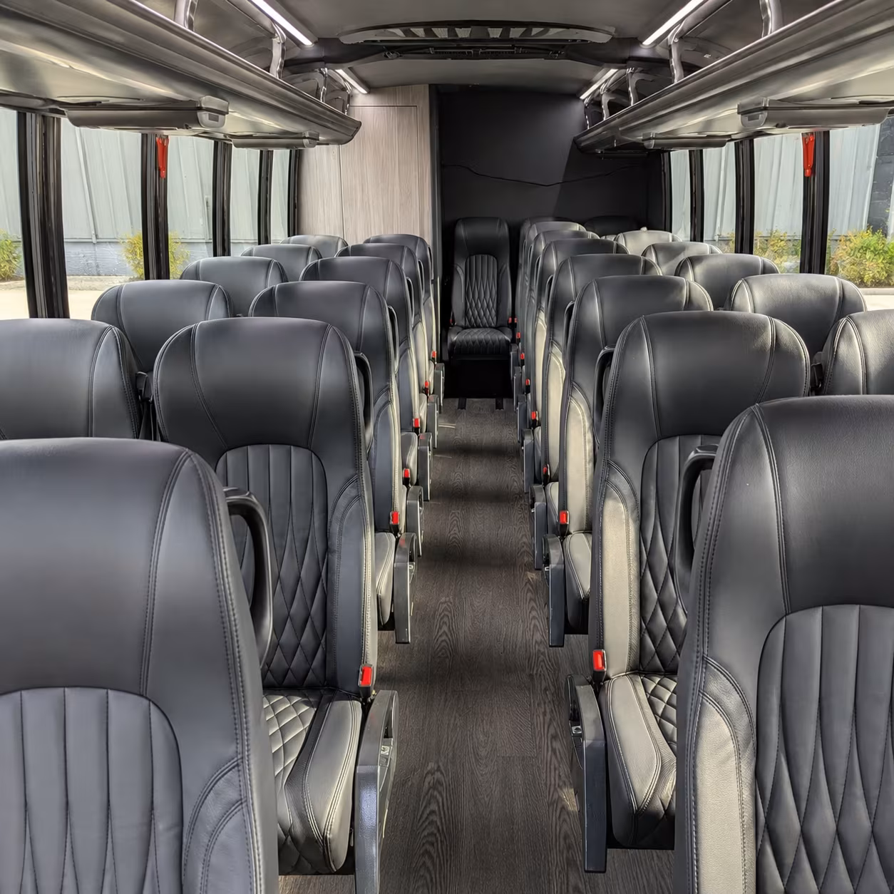 upland 35 passenger minibus interior