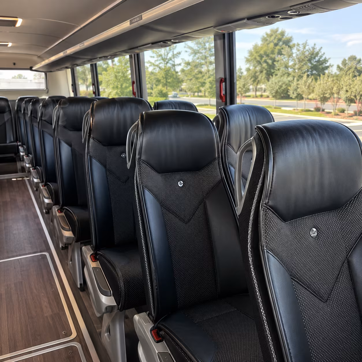 upland charter bus interior